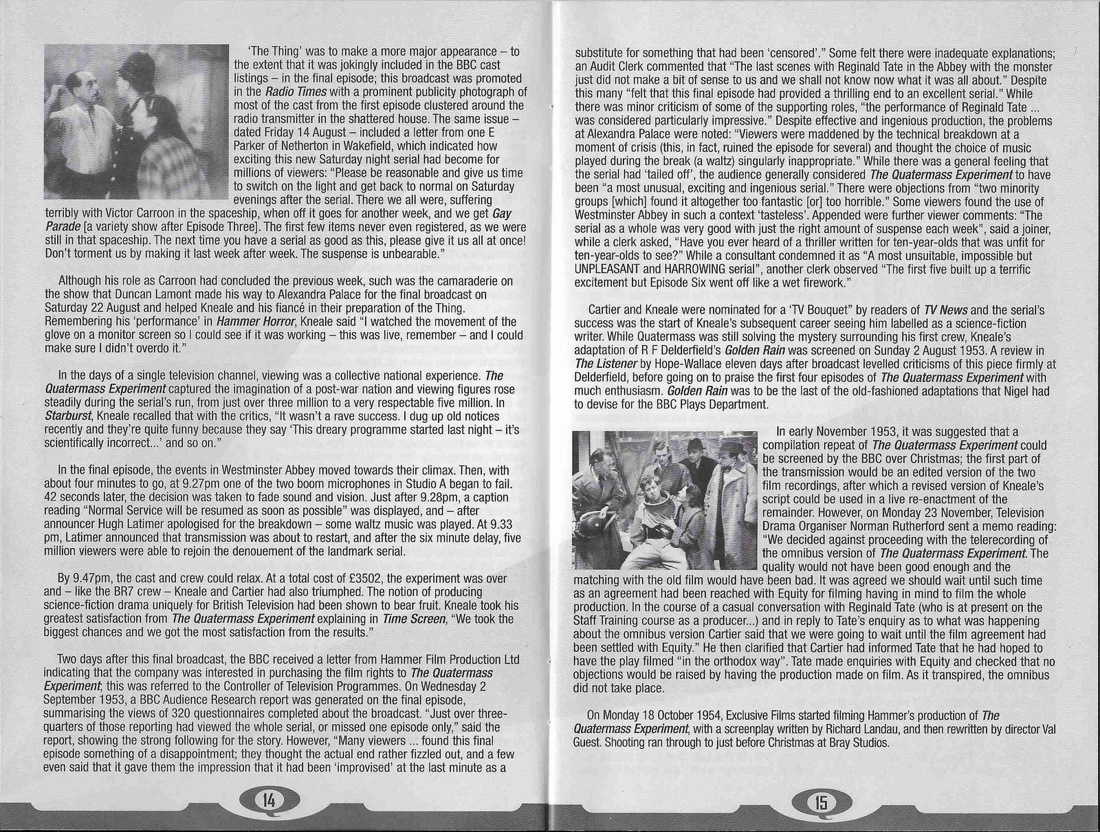 Inserts from BBCDVD 1478